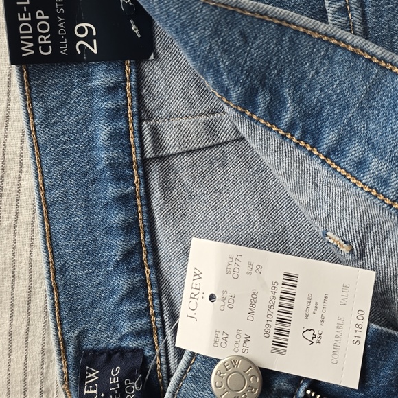 J.Crew Wide-Leg Crop CottonJans - Picture 8 of 11